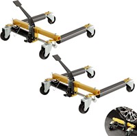 Ensemble de crics à roulettes hydrauliques à pédale pour positionnement de véhicules