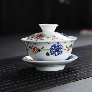 Service à thé en porcelaine de Chine Tasse à thé en céramique bleue et blanche <span class=keywords><strong>Gaiwan</strong></span> - Product Image 4