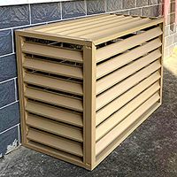 Cache-climatiseur en alliage d'aluminium pour extérieur, résistant à la corrosion, avec écran de protection métallique, vente en gros