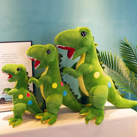 Jouet de dinosaure en peluche géant de dessin animé personnalisé dinosaure en peluche vert super doux jouet animal de haute qualité pour les enfants cadeau