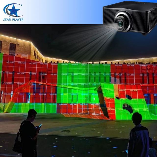 Large 3D Holographic LCD Projector with 5000-10000 Lumens IP54 Waterproof Remote Control for Outdoor Use