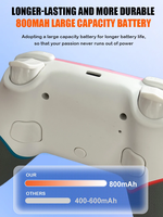 Controlador de Joystick Inalámbrico Yotosan X9 con Bluetooth para PC, Doble Vibración, Botón Turbo, Giroscopio de Seis Ejes, Programación de Macros, Soporte para Teléfono