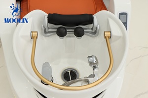 Lavabo de Cerámica de Diseño Japonés MOOLIN con Terapia <span class=keywords><strong>Capilar</strong></span> y Circulación de Agua para Uso en Salones de Belleza y <span class=keywords><strong>Spa</strong></span> - Product Image 4