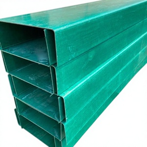 Soleit FRP - Séparateur de chemin de câbles ventilé pour usage industriel/chantier - Rail latéral personnalisable - Capacité de câblage - Product Image 1