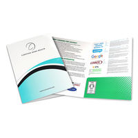 Carpeta de Presentación Personalizada A4 con 2 Bolsillos, Logotipo Grabado, Carpeta de Archivo de Documentos Impresa en Papel, Laminación Mate para Oficina Comercial
