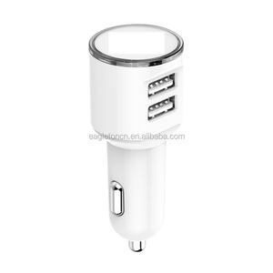 Alibaba venta al por mayor 5 V 2,4 Amp luz LED Dual USB cargador de coche regalo promocional teléfono cargador de coche con logo - Product Image 5