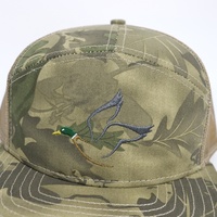 Haute qualité tir en plein air cacher Camouflage canard colvert broderie personnalisé chasse pêche Camouflage 7 panneau camionneur chapeau casquette
