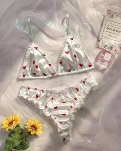 Sexy <strong>Lingerie</strong> Woman's Bra Bowknot Sexy Wire Free <strong>Lingerie</strong> Underwear Two Piece Female <strong>White</strong> Set Set Women's Erotic <strong>Lingerie</strong> Suit - Product Image 5