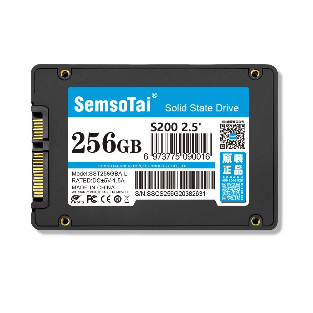 Semsotai SSD SATA3.0 128GB 256GB 512GB 1TB 2TB internal hard drive