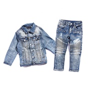 Vêtements pour enfants garçons style hip hop, jeans en denim pour enfants, tenues en jeans pour garçons