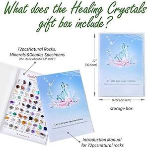 Set de 72 Piezas de Cristales Naturales para Estudio de Geología, Kit de Identificación de Minerales, Regalos Educativos de <span class=keywords><strong>Ciencias</strong></span> de la Tierra - Product Image 2