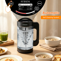 Machines à lait d'amande populaires 2026, 1,5 L, machine à lait de soja domestique, robot culinaire et mixeur en acier inoxydable avec filtres intégrés