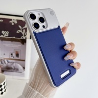 Étui de téléphone personnalisable de luxe avec logo, protection de l'appareil photo, cuir PU imperméable, compatible avec iPhone 13 Pro Max