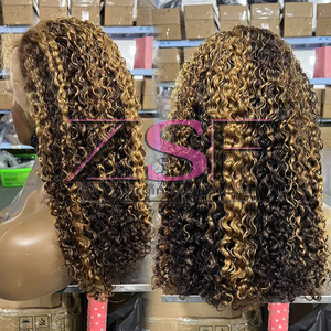 Wholesale P4/350 Colored Raw Burmese <strong>Pixie</strong> Curly <strong>Wig</strong> 13x6 HD Lace Frontal <strong>Wigs</strong> Human Hair Transparent Lace Front Human Hair <strong>Wig</strong> - Product Image 3