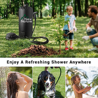 Logo personnalisé PVC 15L Sac de stockage d'eau pour camping en plein air avec pommeau de douche Sac de douche à chauffage solaire