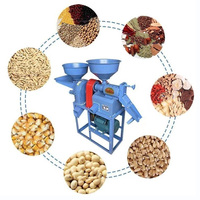 Moulin Électrique Combiné pour Grains, Riz, Maïs et Soja avec Décortiqueuse à Paddy