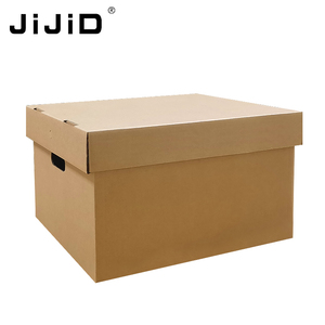 JiJiD Custom Printed Corrugated Paper Packaging Cardboard File Storage Box