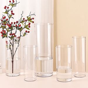 Vase en verre créatif nordique, cylindre décoratif, centre de table, petit vase miniature de luxe en verre blanc pour plantes d'intérieur et d'extérieur - Product Image 4