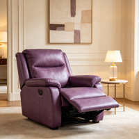 Fauteuil inclinable électrique en cuir PU, moderne, confortable, avec dossier et repose-pieds réglables, soutien ergonomique, pour salons et cinémas maison