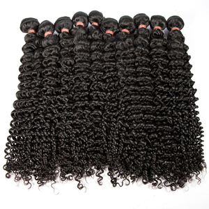 GS Wholesale 100 Paquets de cheveux humains Paquets de cheveux brésiliens vierges pour femmes noires, Kinky Curly avec Lace Front Closure Vendeur - Product Image 1