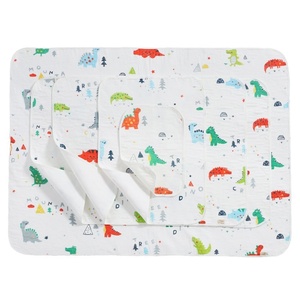 Almohadilla de algodón lavable tipo toalla para bebés recién nacidos, transpirable, antifugas, artículos para bebés, cambiador de verano - Product Image 1
