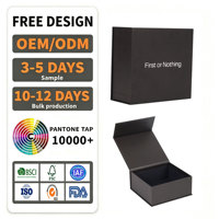 Custom Logo Printing Matte Black Magnetic Flip <strong>Top</strong> Rigid Gift Box Luxury Blank Hard Packaging Custom Box for Cosmetic Perfume