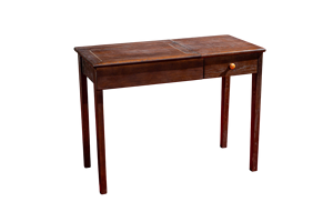 Solid Oak Wooden <b>Vanity</b> Table <b>with</b> <b>Mirror</b> and Storage Drawers Walnut Finish-for Bedroom or Hotel Use - Product Image 2