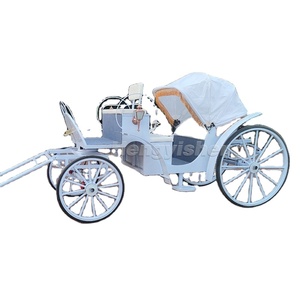 Carruaje turístico eléctrico blanco oscuro para exteriores Victoria con 4 ruedas para transporte turístico - Product Image 4