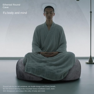 Coussin de méditation en mousse à mémoire de forme en U Anti-acariens amovible lavable personnalisable rembourré Futon <span class=keywords><strong>Yoga</strong></span> assis Long coussin - Product Image 3