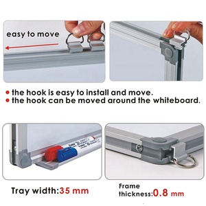 <span class=keywords><strong>Tableau</strong></span> <span class=keywords><strong>blanc</strong></span> <span class=keywords><strong>magnétique</strong></span> Foska Drywipe, petit et <span class=keywords><strong>grand</strong></span>, avec cadre en alliage d'aluminium durable, surface d'écriture <span class=keywords><strong>magnétique</strong></span> lisse et plateau pour stylos - Product Image 3