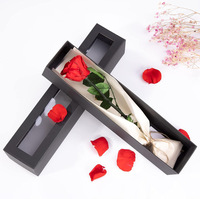 TC Groothandel Hot Selling Moederdag Valentijnsdag Bruiloft Cadeau Echte Aanraakbare Ge conserveerde Bloem Enkel Roos met Steel Unieke Cadeaus