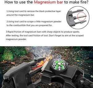 20-in -1 ombrello corda bracciale uomo regolabile Kit di cambio con SOS bracciale LED <span class=keywords><strong>bussola</strong></span> più grande per l'escursionismo, la pesca - Product Image 5