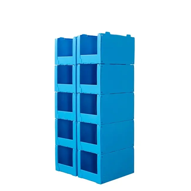 Ящики для сбора склада 60x40x20, изготовитель, индивидуальный гофрированный пластиковый ящик для хранения