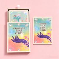 Boîte tiroir personnalisable en papier pour cartes de tarot avec estampage à chaud doré, idéale pour cadeaux d'anniversaire et divination (vente en gros)