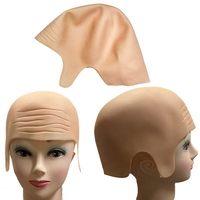 Perruque en latex pour cosplay, bonnet réaliste, couvre-tête, accessoires de fête d'Halloween, masque de tête chauve, maquillage professionnel