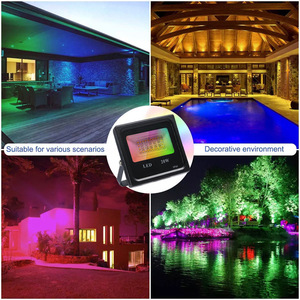 ไฟฟลัดไลท์ LED poplor 20W แอป RGBW ควบคุมแสงกว้างแสงกลางแจ้ง - Product Image 5