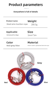Collier et laisse d'entraînement pour <span class=keywords><strong>chien</strong></span> personnalisés, en nylon rembourré de haute qualité, avec couvercle en acier et plastique robuste, double câble de fixation. - Product Image 2