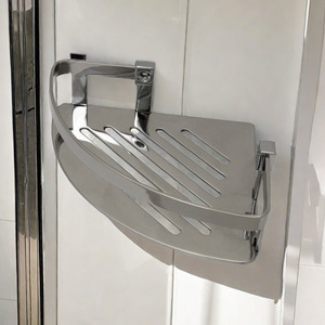 Étagère d'angle murale en satin de 8 pouces pour salle de bain, panier <span class=keywords><strong>à</strong></span> <span class=keywords><strong>savon</strong></span>, étagère de <span class=keywords><strong>douche</strong></span>, support de rangement suspendu, <span class=keywords><strong>porte</strong></span>-<span class=keywords><strong>savon</strong></span> – Facile <span class=keywords><strong>à</strong></span> utiliser - Product Image 2