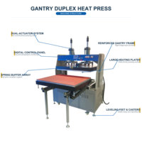 Máquina de Prensa de Calor Hidráulica para Relieve 3D en Tela, Plancha Doble para Sublimar, Máquina de Prensa de Calor de Formato Grande 80x100