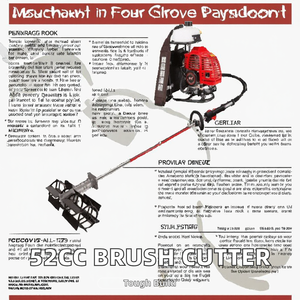 เครื่องตัดหญ้าแบบใช้น้ำมันเบนซิน 52 ซีซี ระดับมืออาชีพ เกรดอุตสาหกรรม เครื่องยนต์ 2 จังหวะ สำหรับตัดหญ้าและพุ่มไม้ โคลอมเบีย - Product Image 2