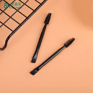 wholesale Private label double side dual ended angle spoolie small mini micro disposable lamination eyebrow brow tint brush