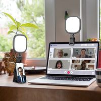 Lampe de bureau LED à éclairage doux et protecteur pour les yeux, technologie Edge-lit, 5 pouces, lampe de travail, éclairage d'écran pour visioconférence et Zoom, idéale pour le télétravail