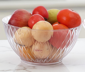 Tazones de Plástico para Ensaladas de Restaurante, Tazones de Plástico Duraderos para Verduras, Tazón Transparente para Frutas, Compre Tazones con Tapa y Embalaje en Caja de Color - Product Image 3