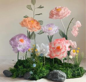 Conjunto de flores artificiales gigantes rosas peonía amapola lirio del valle <span class=keywords><strong>Iris</strong></span> para decoración de boda escaparate y fondo - Product Image 2