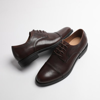 Nouvelle conception, chaussures Oxford en cuir de vache véritable respirant pour hommes, taille plus, à lacets, antidérapantes, formelles, pour le bureau, la carrière, les occasions habillées