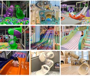 Terrain de jeux intérieur personnalisé pour enfants Parc de trampoline extérieur souple commercial avec grands toboggans interactifs et <span class=keywords><strong>piscine</strong></span> <span class=keywords><strong>à</strong></span> balles - Product Image 2