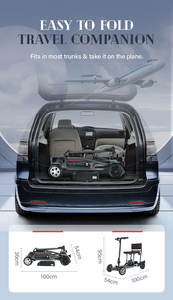 Scooter de movilidad de viaje Luz de lujo 19KG Scooter plegable 4 ruedas Movilidad para adultos Todoterreno eléctrico para personas mayores discapacitadas - Product Image 6