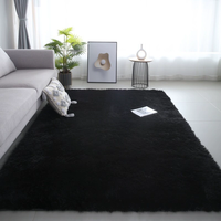 Tapis moderne de luxe en fausse fourrure ultra douce et moelleuse, lavable en machine, en polyester, pour salon, ensembles de tapis