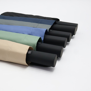 27 Inch 8 Rib Automatic Travel <b>Umbrella</b>, 137cm Arc <b>Large</b> Windproof 3-Fold Sun Rain Waterproof Folding <b>Umbrella</b> - Product Image 1