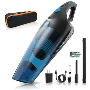 Hot 4 in 1 portable handheld blow and suck integrated car vacuum cleaner light mini wireless auto vaccum